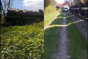 Rusijoje nuo bėgių nulėkė traukinys: pranešama apie sprogimą