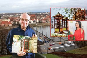 Kauniečiai užsimojo prikelti spalvingus miesto simbolius, dalis kurių – pas verslininko R. Karpavičiaus našlę