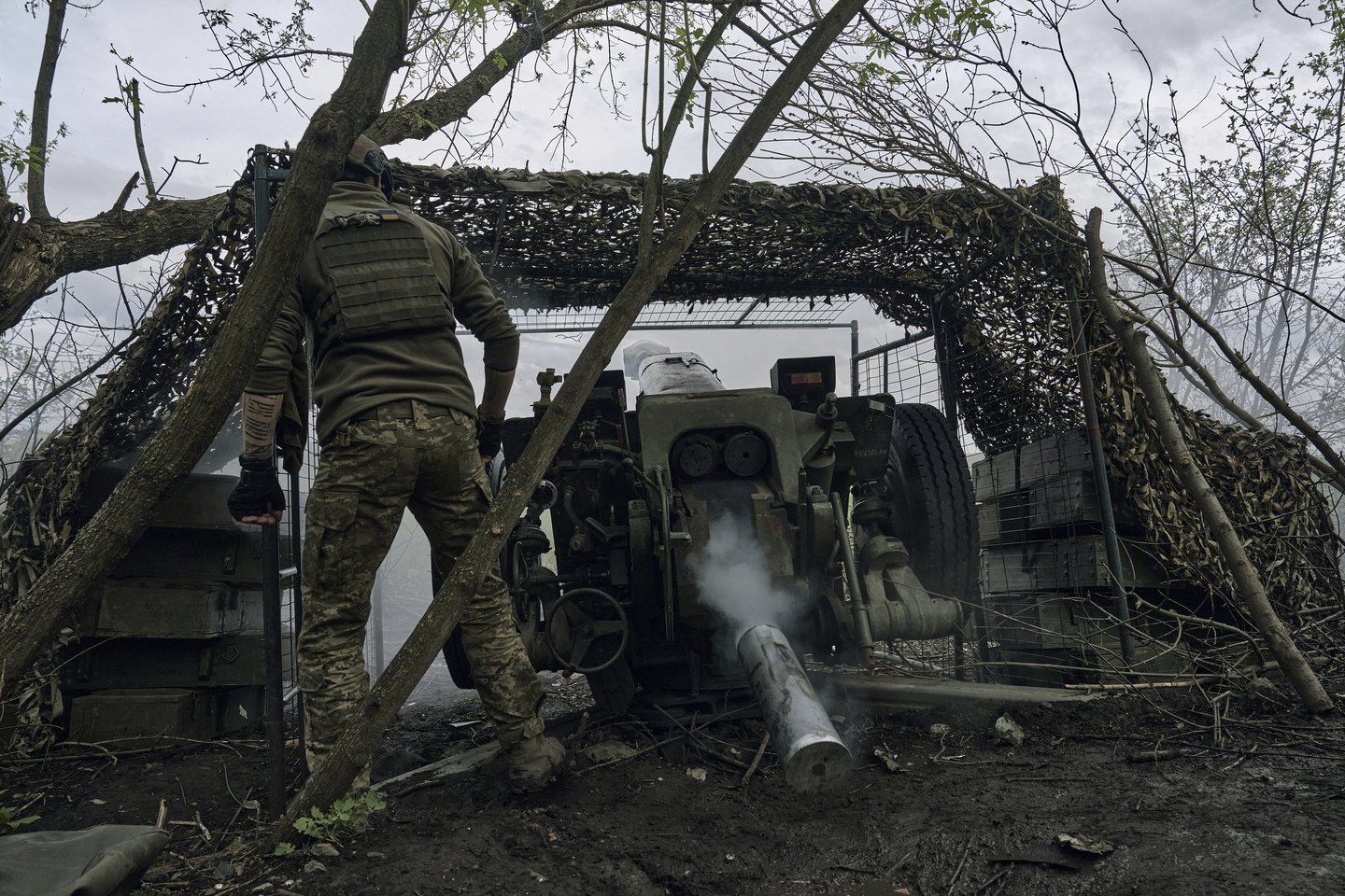 Karas Ukrainoje. Bachmutas.<br>AP/Scanpix nuotr.