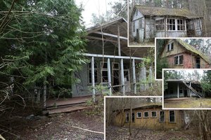 Pušyne ant Kauno marių pakrantės – lyg staiga apleisti ir likimo valiai palikti nameliai