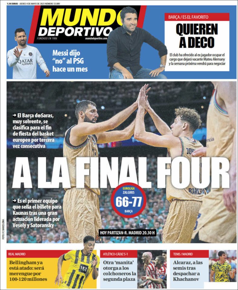 Katalonijos spauda: Eurolygos ketvirtfinalis „Žalgirio“ arenoje nustelbė net patį L. Messi.<br> R. Eidvilo nuotr.