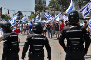 Izraelyje atsinaujino protestai dėl B. Netanyahu vyriausybės pasiūlymų