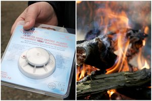 Kelmės r. gyventoją gaisre išgelbėjo dūmų detektorius – dūmais apsinuodijęs vyras ligoninėje, bet gyvas