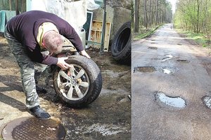 Duobėms lopyti pinigų skyrė, tačiau vairuotojai dar iki šiol važiuoja šalikelėmis: „Mus tiesiog pamiršo“