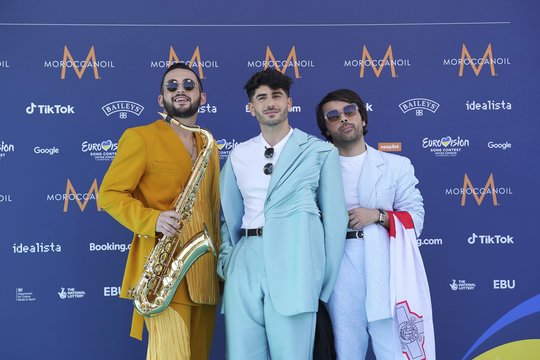 „Eurovizijos“ atidarymo ceremonijos akimirka.<br>AP/Scanpix nuotr.