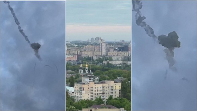 Kyjivo danguje užfiksavo naujų sprogimų pėdsakus: sunaikinta apie 15 priešo raketų