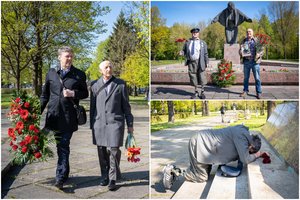 Gegužės 9-oji Kaune – su bandymais išvengti karo Ukrainoje paminėjimo ir dideliu gėlių vainiku