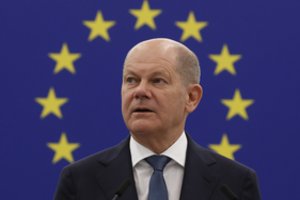 O. Scholzas: Europos Sąjunga neturi išsigąsti V. Putino „jėgos demonstravimo“