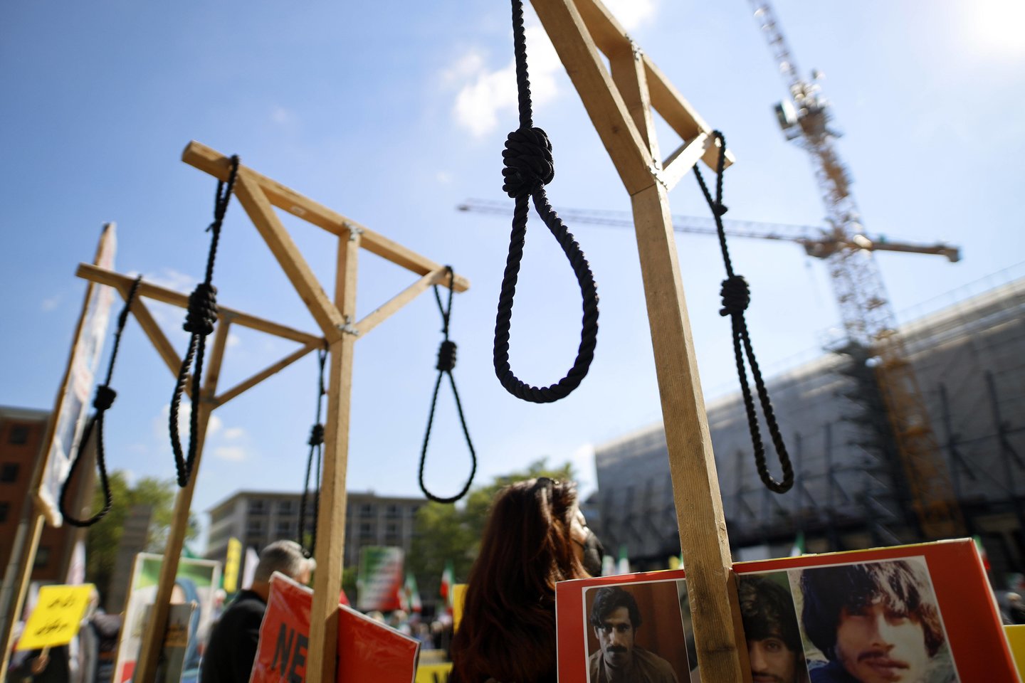 Protestas prieš mirties bausmes Irane.<br>Imago-images/Scanpix nuotr.