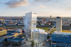 Vilniaus centre baigiamas statyti žvaigždės suprojektuotas verslo centras: derina modernumą ir tvarumą