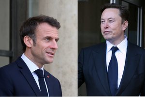 E. Macronas Eliziejaus rūmuose priėmė milijardierių E. Muską