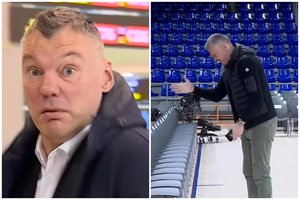 Treneris ar aktorius? „Barcelona“ pasidalino nuotaikingu Š. Jasikevičiaus vaizdo įrašu