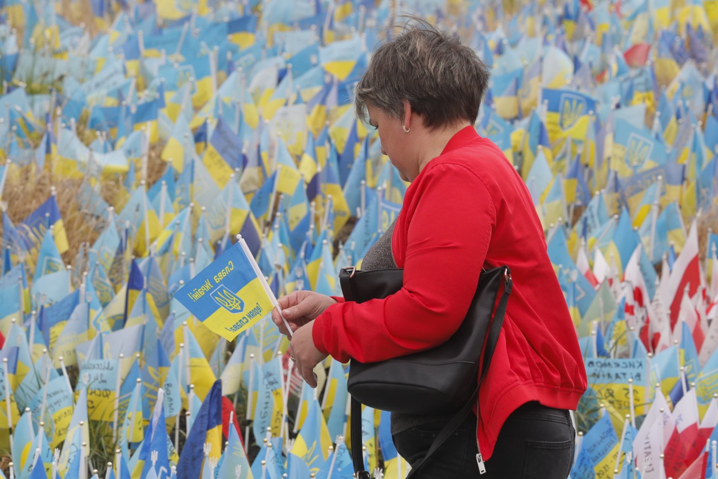 Vokietijos mieste tiriamas incidentas su Ukrainos vėliava.<br>EPA-ELTA nuotr.