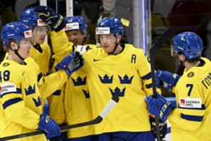 Pasaulio ledo ritulio čempionate čekai ir švedai triuškino varžovus