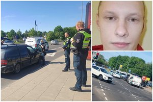 Po vogto automobilio gaudynių Vilniuje sučiuptas kalėjimo bėglys, mašinoje rasta narkotikų