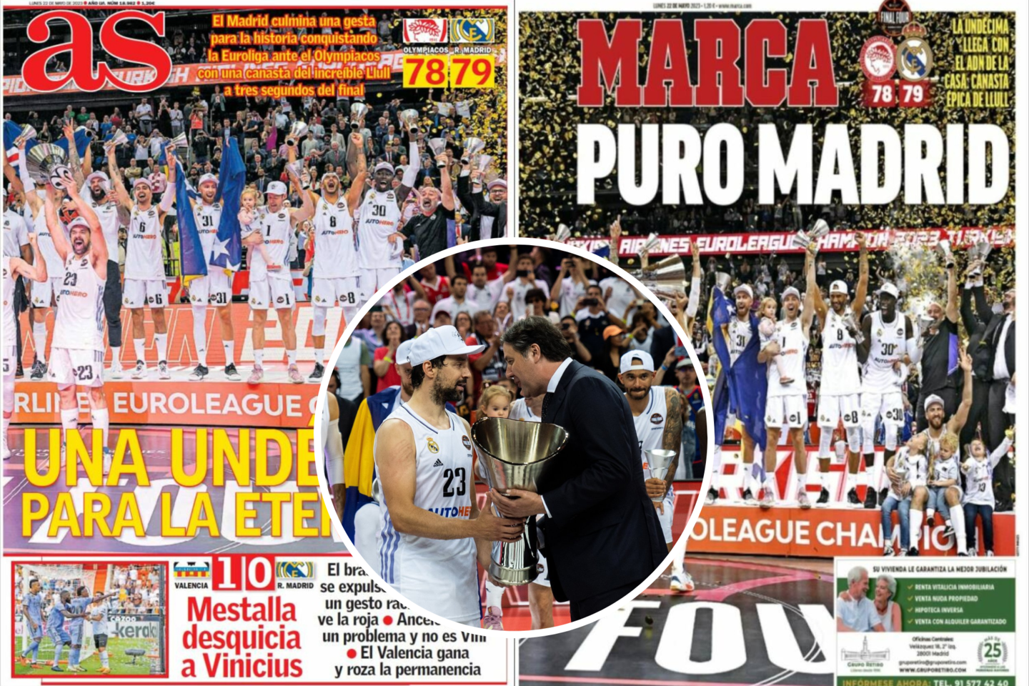  Ispanijos spauda ir aikčiojo, ir verkė dėl patirto stebuklo: „Real“ yra begalinis čempionas“.<br> Lrytas.lt nuotr.
