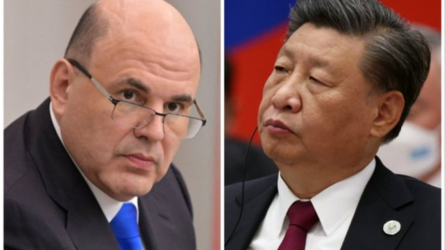 Rusijos premjero vizitas Kinijoje: kels infrastruktūros ir prekybos derybų klausimus