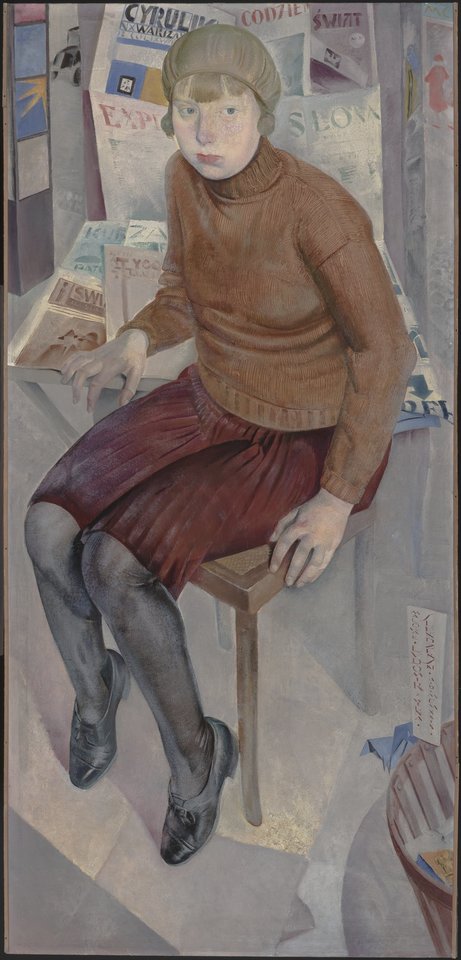 Ludomiras Slendzinskis, Laikraščių pardavėja, 1929 m., Silezijos muziejus Katovicuose.