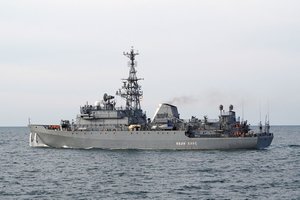 Rusai pranešė, kad jų unikalų laivą užpuolė paslaptingi ukrainiečių dronai