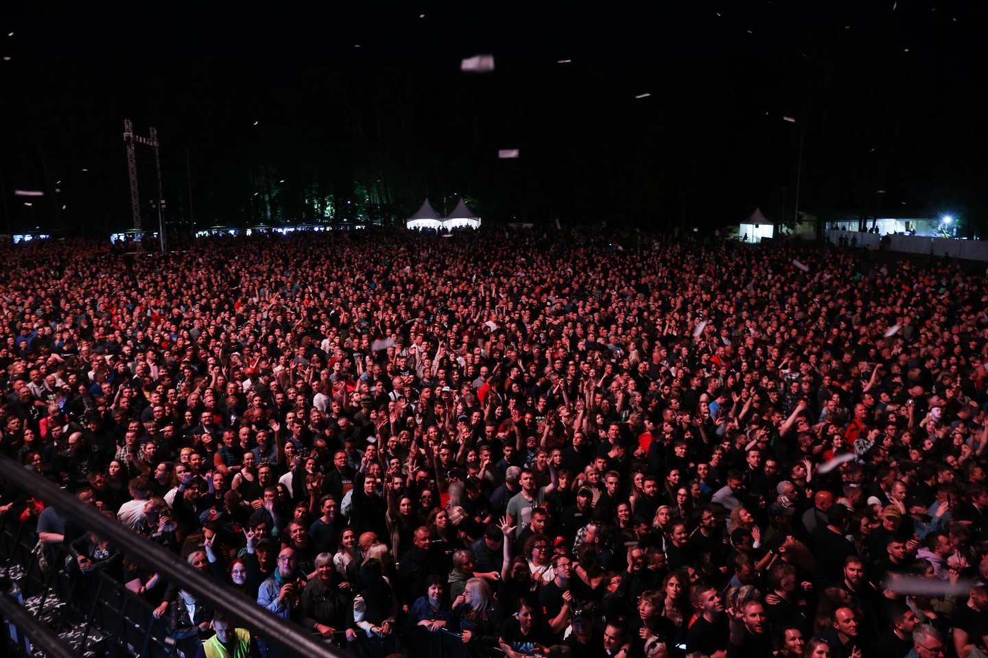 „Rammstein“ koncerto akimirka.<br> R. Danisevičiaus nuotr.