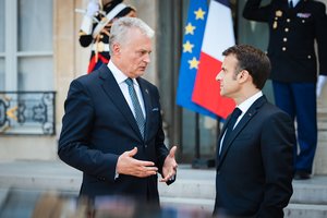 G. Nausėda: man buvo svarbu pasiųsti Macronui žinutę, kad siūlome rotacinį oro ir priešlėktuvinės gynybos modelį