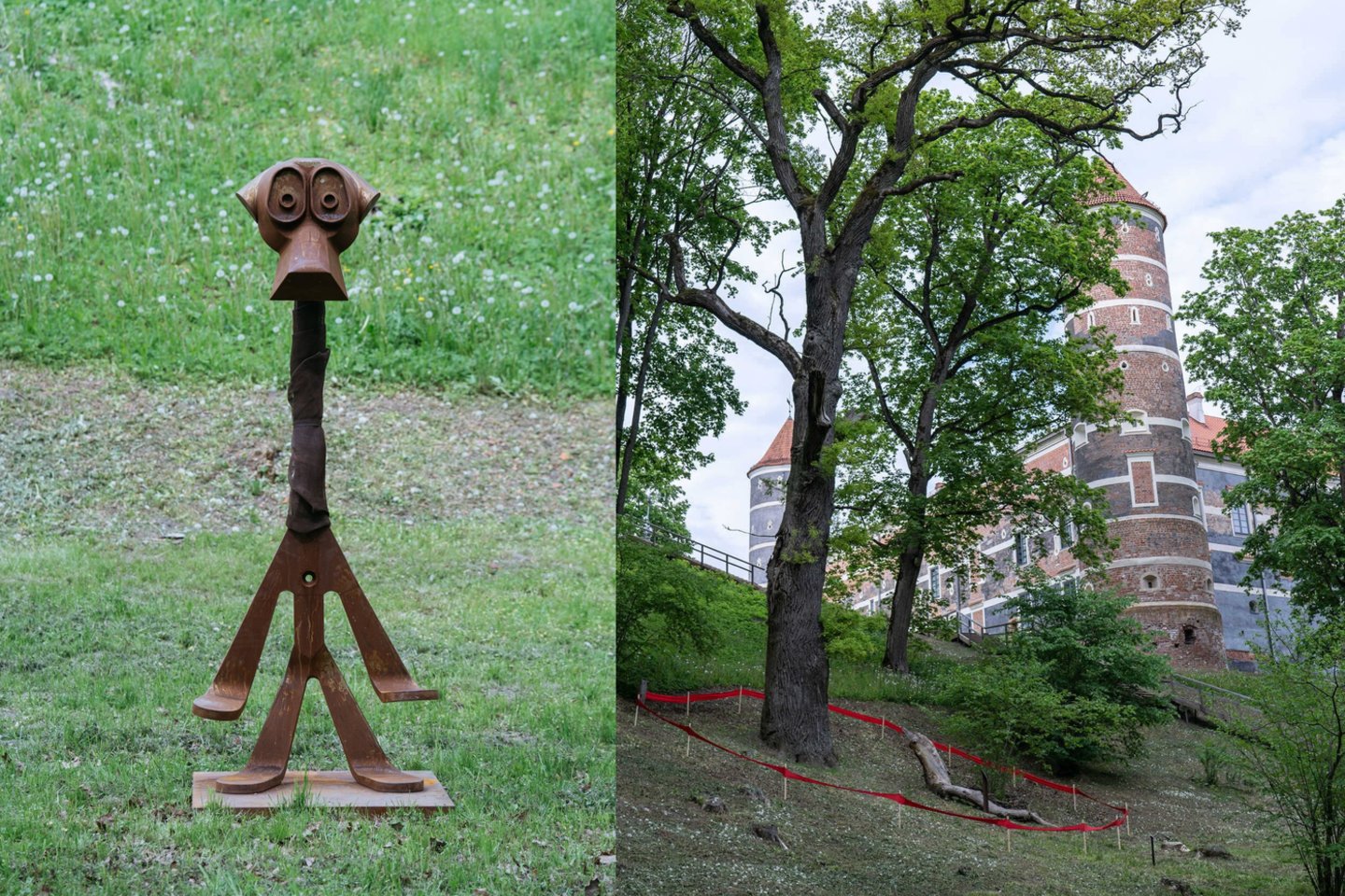 Panemunės pilies parke atidaryta grupinė lauko skulptūrų paroda „Kūnijimasis“.<br>Stasio Mačiulsko nuotr.