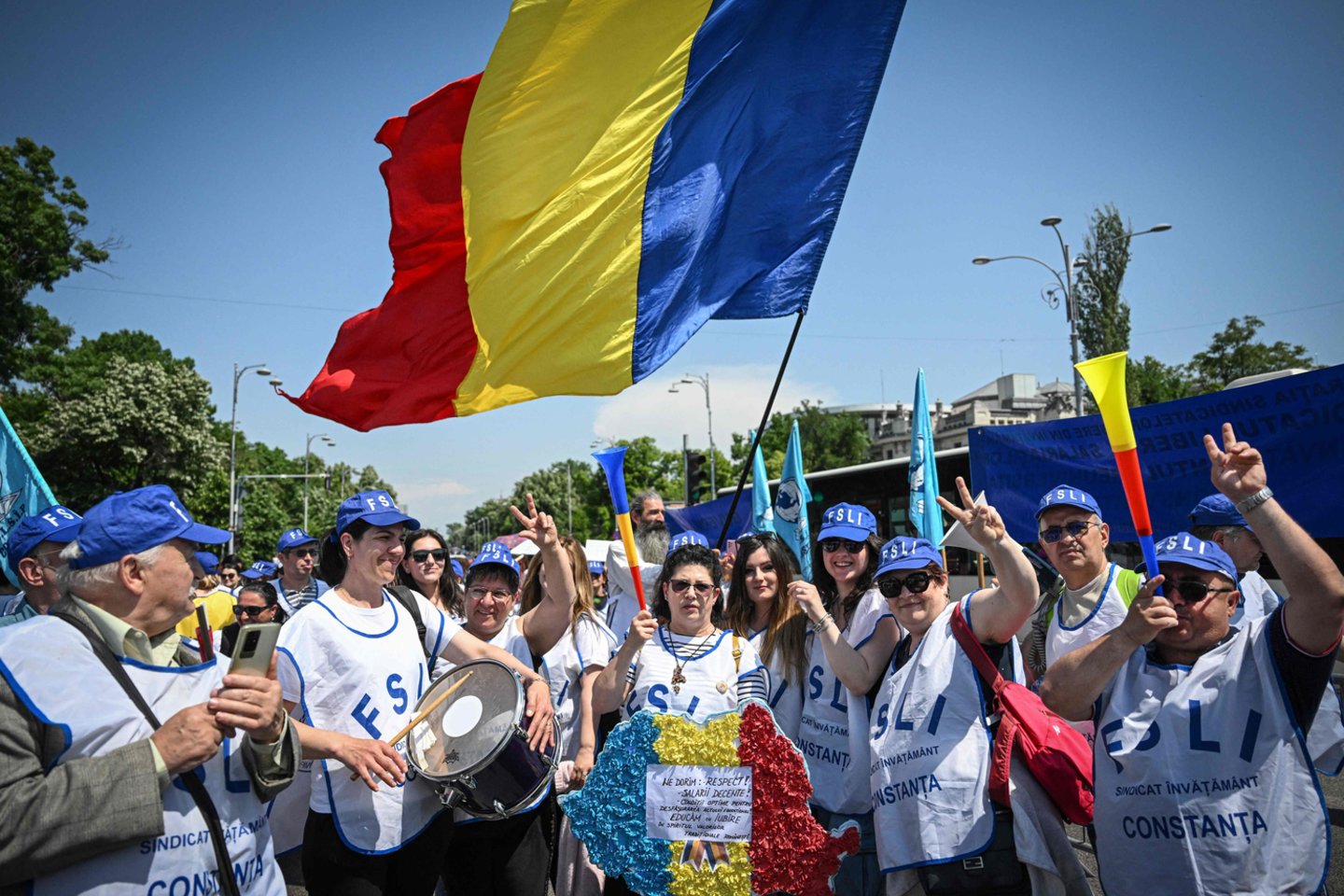  Streikas Rumunijoje.<br> AFP/Scanpix nuotr.