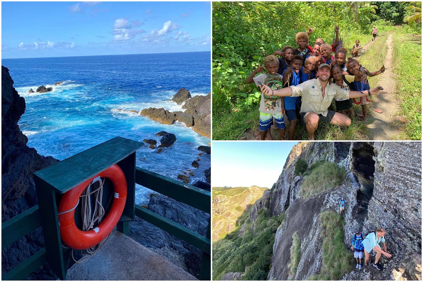 Dominykas Kneižys dalijasi pasakojimu ir vaizdais iš retai turistų aplankomų salų Ramiajame vandenyne – Pitcairn ir Solomon.<br>lrytas.lt koliažas.