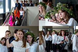 Vilniaus Licėjuje nuaidėjo paskutinis skambutis: į šventę rinkosi pasipuošę abiturientai