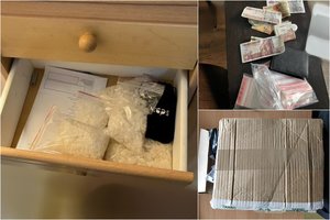 Sekdami pašto siuntos su kristalais pėdsakais, muitinės kriminalistai Vilniuje sulaikė didelį kiekį kvaišalų: įkliuvo ir du platintojai