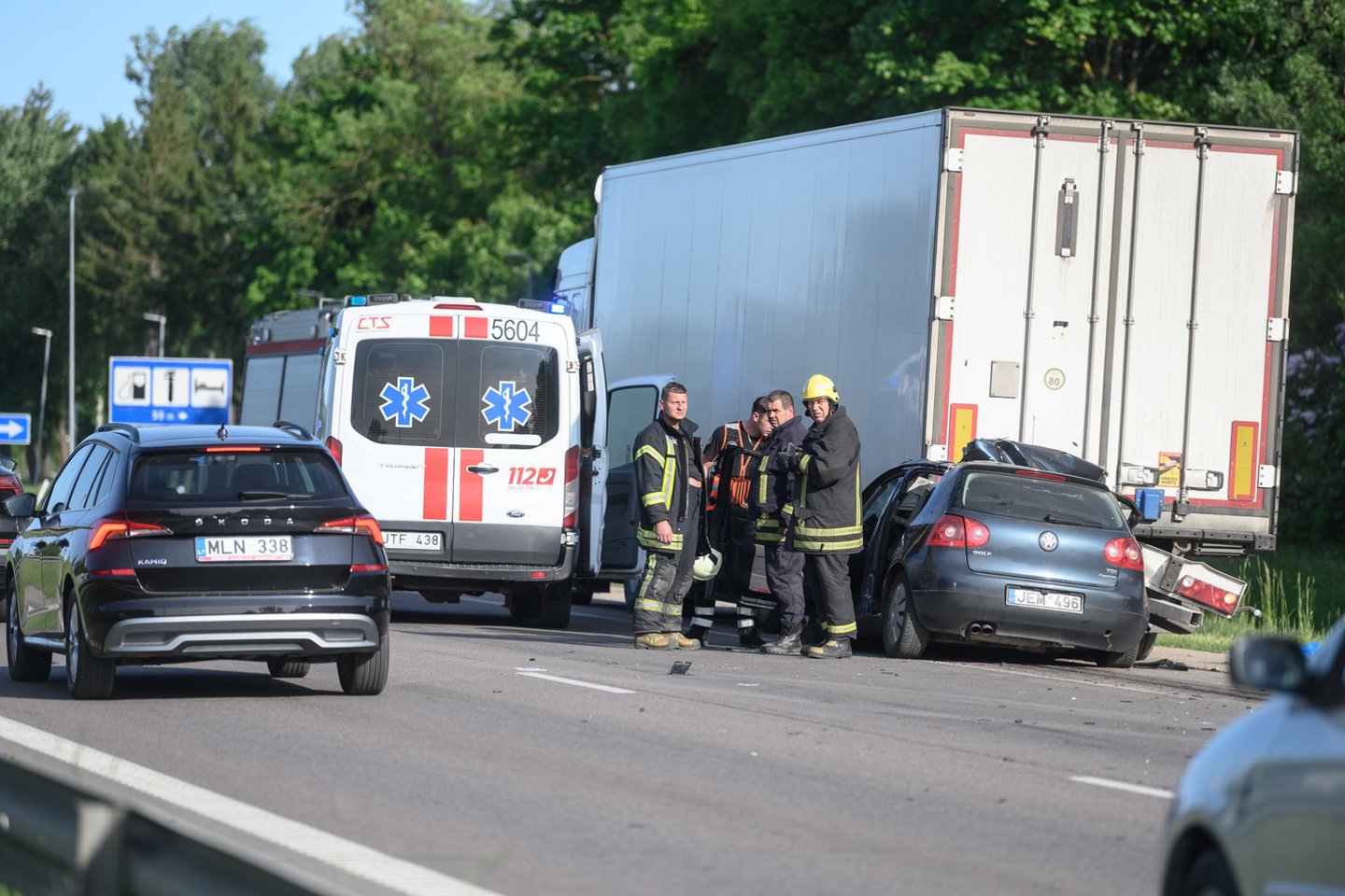 Šeštadienio popietę Vilniuje susidūrus dviem automobiliams žuvo žmogus<br>V.Skaraičio nuotr.
