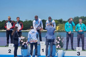 Baidarininkai M. Maldonis ir A. Olijinikas pasaulio taurės varžybose iškovojo auksą