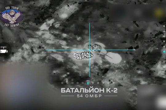  Pasak bataliono „K-2“ karių, Rusijos tanką „T-90M“ aptiko oro žvalgybos padalinys.