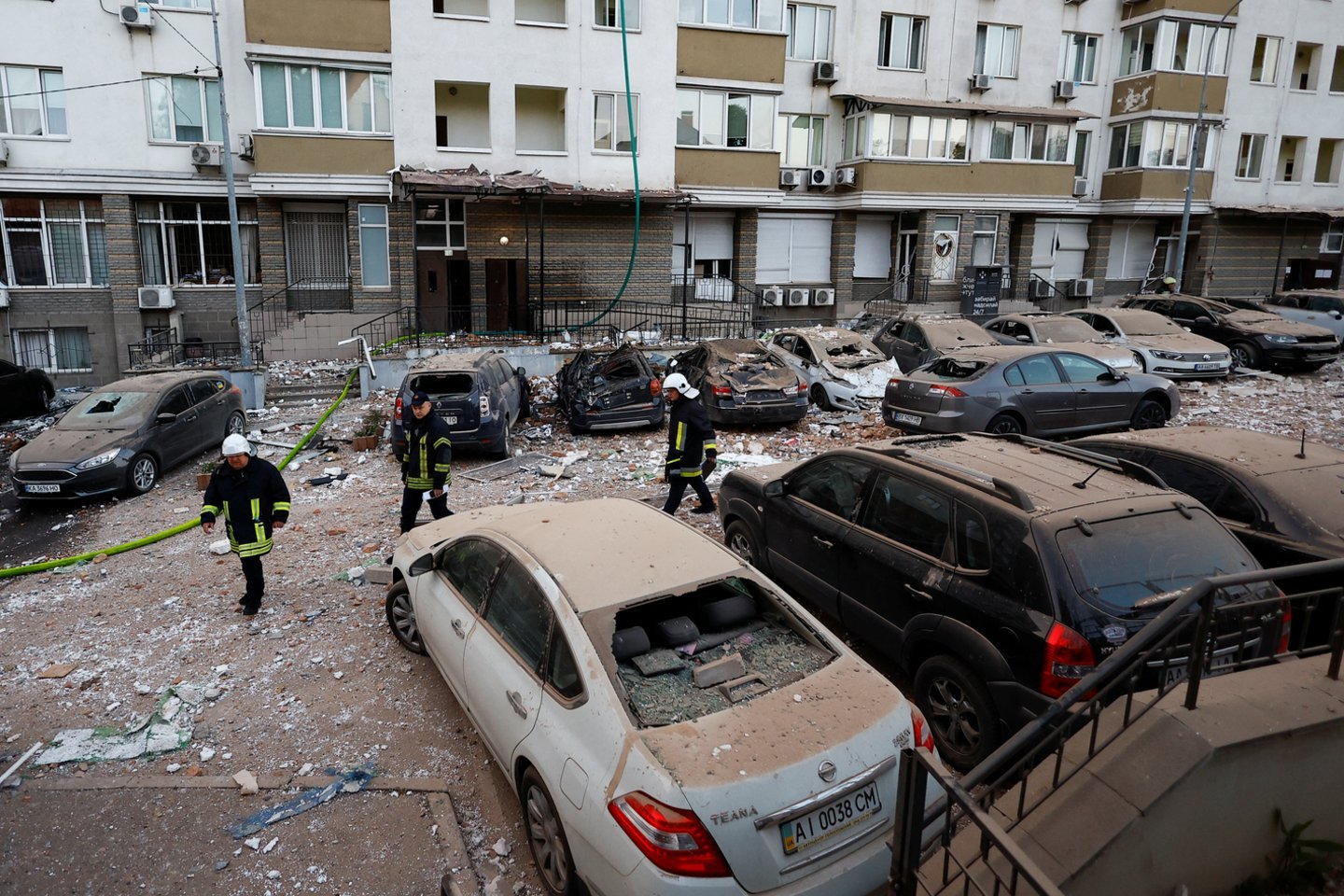  Kijevas po Rusijos atakų. Karas Ukrainoje.<br> Reuters/Scanpix nuotr.