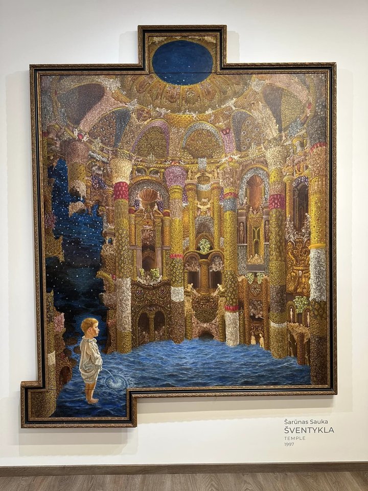Vieną garsiausių ir įspūdingiausių Šarūno Saukos paveikslų – „Šventykla“ taip pat galima pamatyti naujoje galerijoje.<br>Nuotr. iš asmeninio albumo