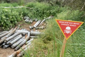 Šalis, virstanti minų lauku: įvertino, kokį Ukrainos plotą dabar sudaro užminuotos teritorijos