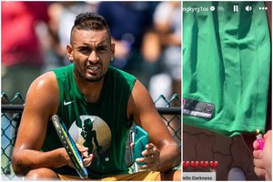 Dėl „Celtics“ pralaimėjimo išgyvenantis N. Kyrgiosas degino klubo atributiką