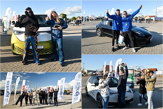 Jau devintą kartą vykusiose elektromobilių varžybose prie starto Vilniaus Gedimino prospekte stojo 3 dešimtys ekipažų.