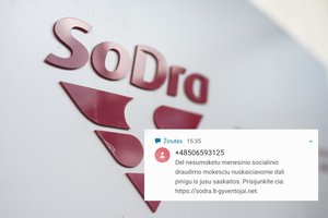 Neapsigaukite ir nespauskite nuorodų – tokių žinučių „Sodra“ nesiunčia