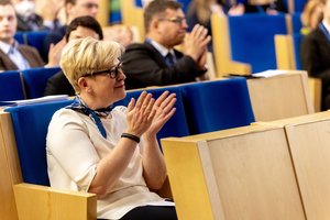 I. Šimonytė NATO viršūnių susitikimo simuliacijoje: demokratijos stiprybė matuojama diskusijų kokybe ir piliečių įsitraukimo gyliu