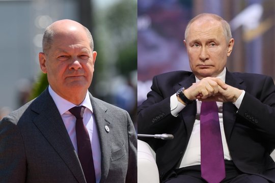 ​Vokietijos kancleris Olafas Scholzas pareiškė, kad ketina palaikyti ryšius su Rusijos prezidentu Vladimiru Putinu ir „netrukus“ su juo pasikalbėti.