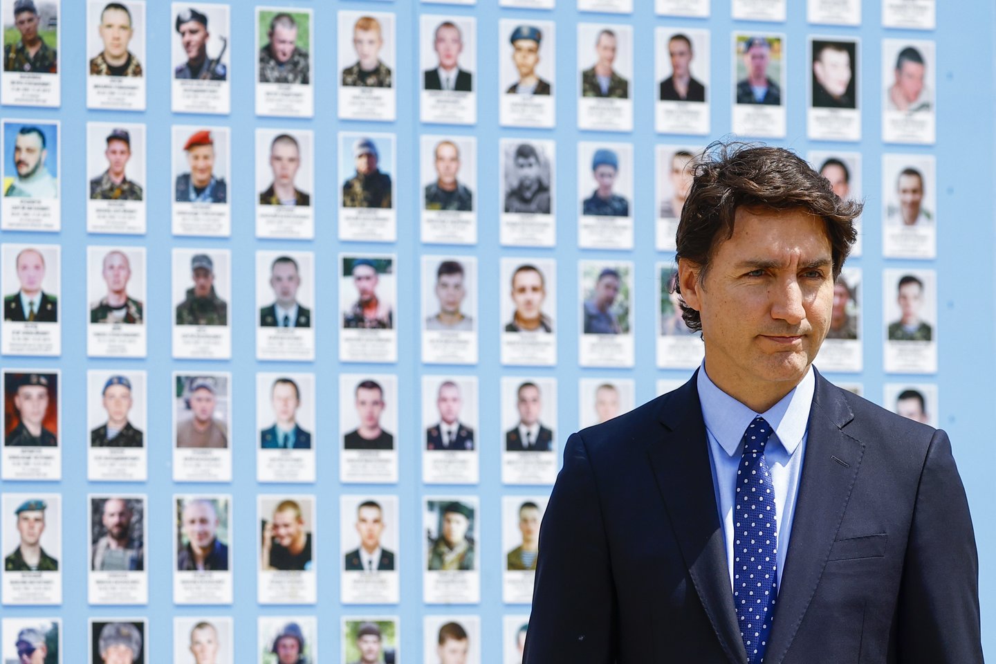 Kanados ministras pirmininkas Justinas Trudeau ir jo pavaduotoja Chrystia Freeland šeštadienį netikėtai apsilankė Kijeve.<br>EPA-ELTA nuotr.