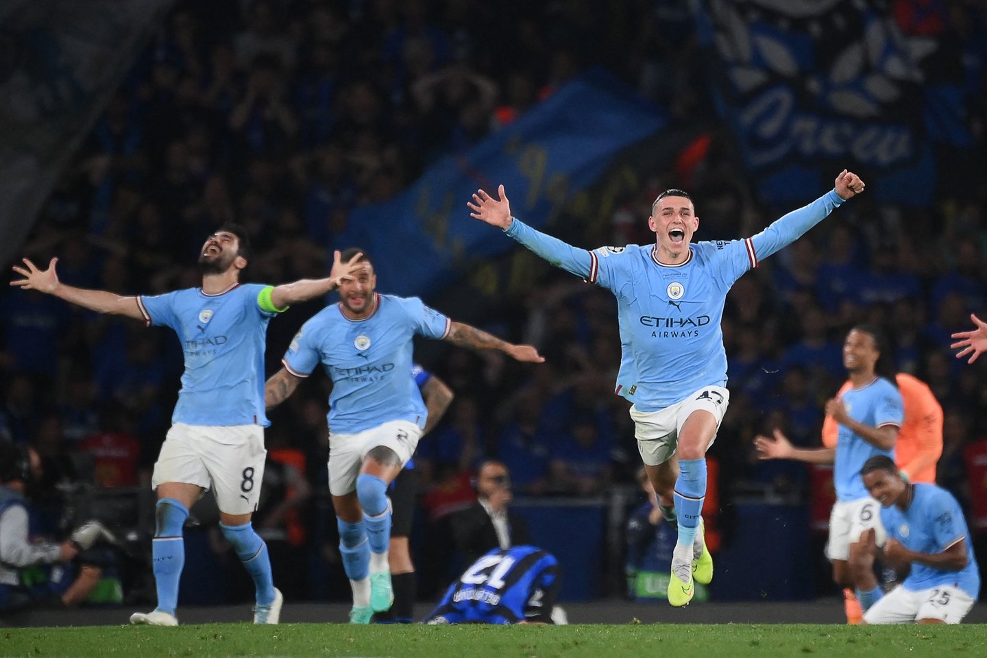 „Manchester City“ pirmą kartą laimėjo Čempionų lygą.<br> AFP/Scanpix nuotr.