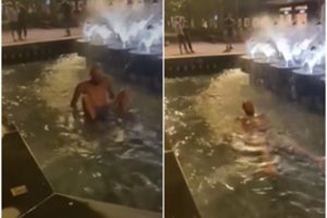 Kauniečius nustebino naktinės maudynės fontane: paaiškėjo, kas vyrą privertė taip pasielgti