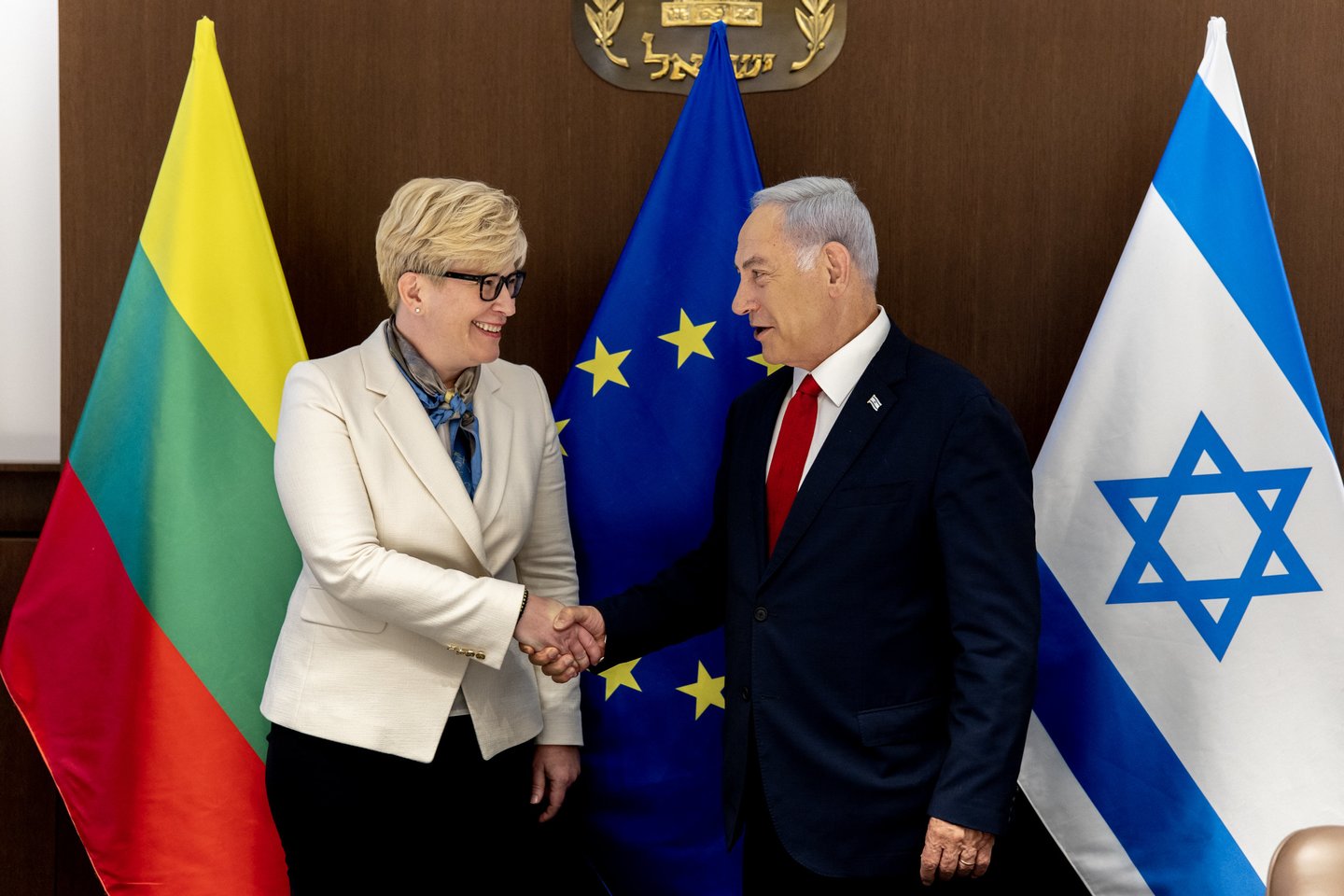 I. Šimonytė Susitiko Su Izraelio Ministru Pirmininku B. Netanyahu