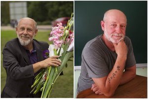 Geriausio mokytojo vardą pelnęs matematikas A. Uldinskas darbe niekada nepavargsta, o po pamokų skuba konstruoti sūpynių