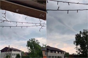 Pasvalio rajone užfiksavo įspūdingą gamtos reiškinį: danguje formavosi viesulas