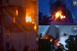 Daugiabutyje Kijeve – didžiulis sprogimas: sunaikinti butai, pranešama apie aukas