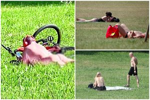 Išsinuoginusiems žmonėms – pikti šūksniai ir žvilgsniai: policija pasakė, kada grėstų bauda