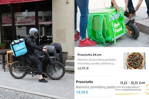 Užsisakydami maistą „Bolt Food“ ar „Wolt“ programėlėmis sumokate daugiau ne tik už pristatymą 